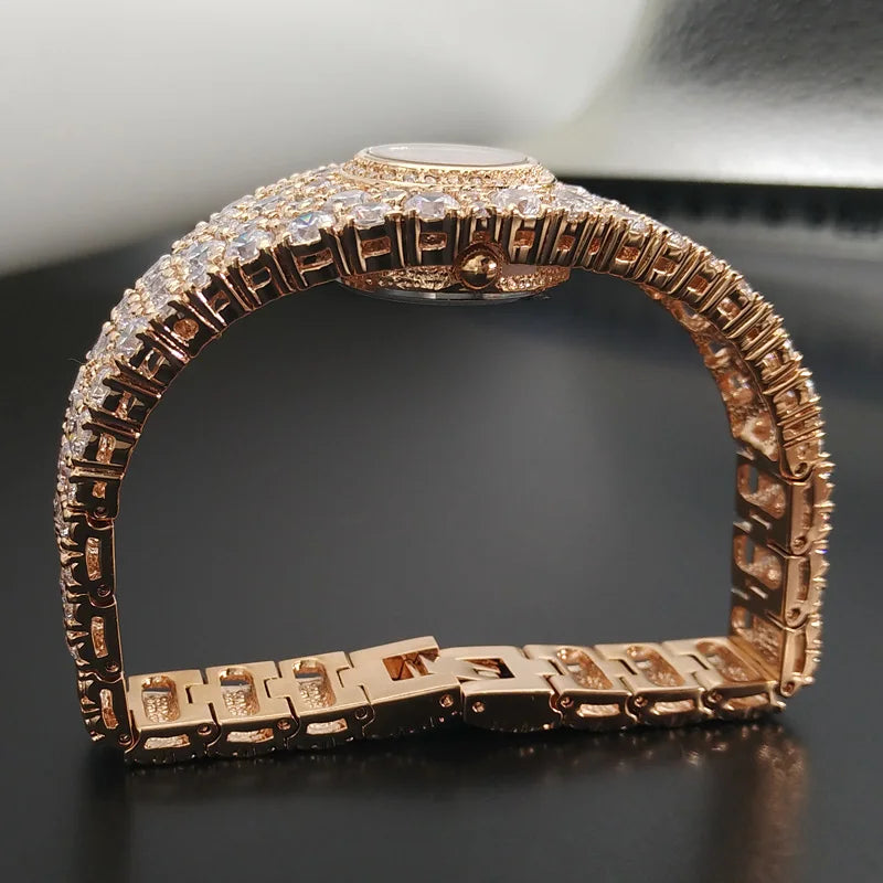 Famous Brown Bling without the sting to your pocket Melissa Lady Women's Watch Japan Quartz Fashion Dress Bracelet Rhinestone Shell Luxury Crystal Party Girl Birthday Gift Box