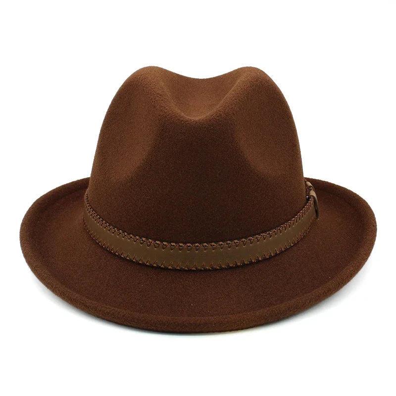Men / Women Wool Blend Classical Retro Fedora Hats Trilby Jazz Sunhat Street Style Caps Party Travel Outdoor Size US 7 1/4 UK L
