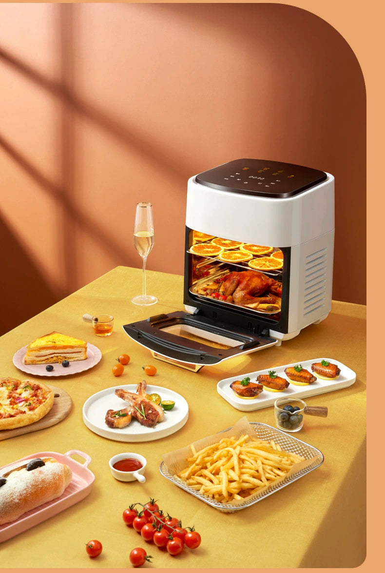 Famous Brown Air Fryer Large Capacity Taiwan 110V For Home Multifunctional Visual Automatic Oil and Gas Free Fryer