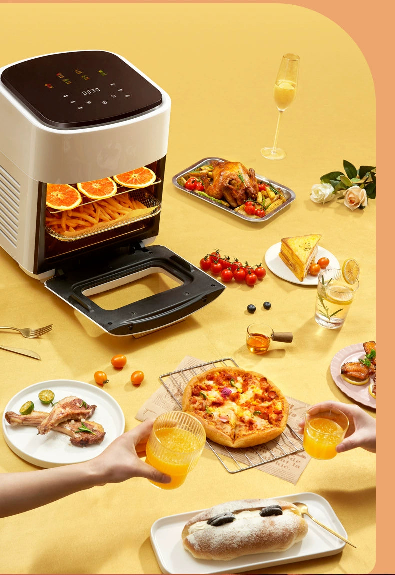 Famous Brown Air Fryer Large Capacity Taiwan 110V For Home Multifunctional Visual Automatic Oil and Gas Free Fryer