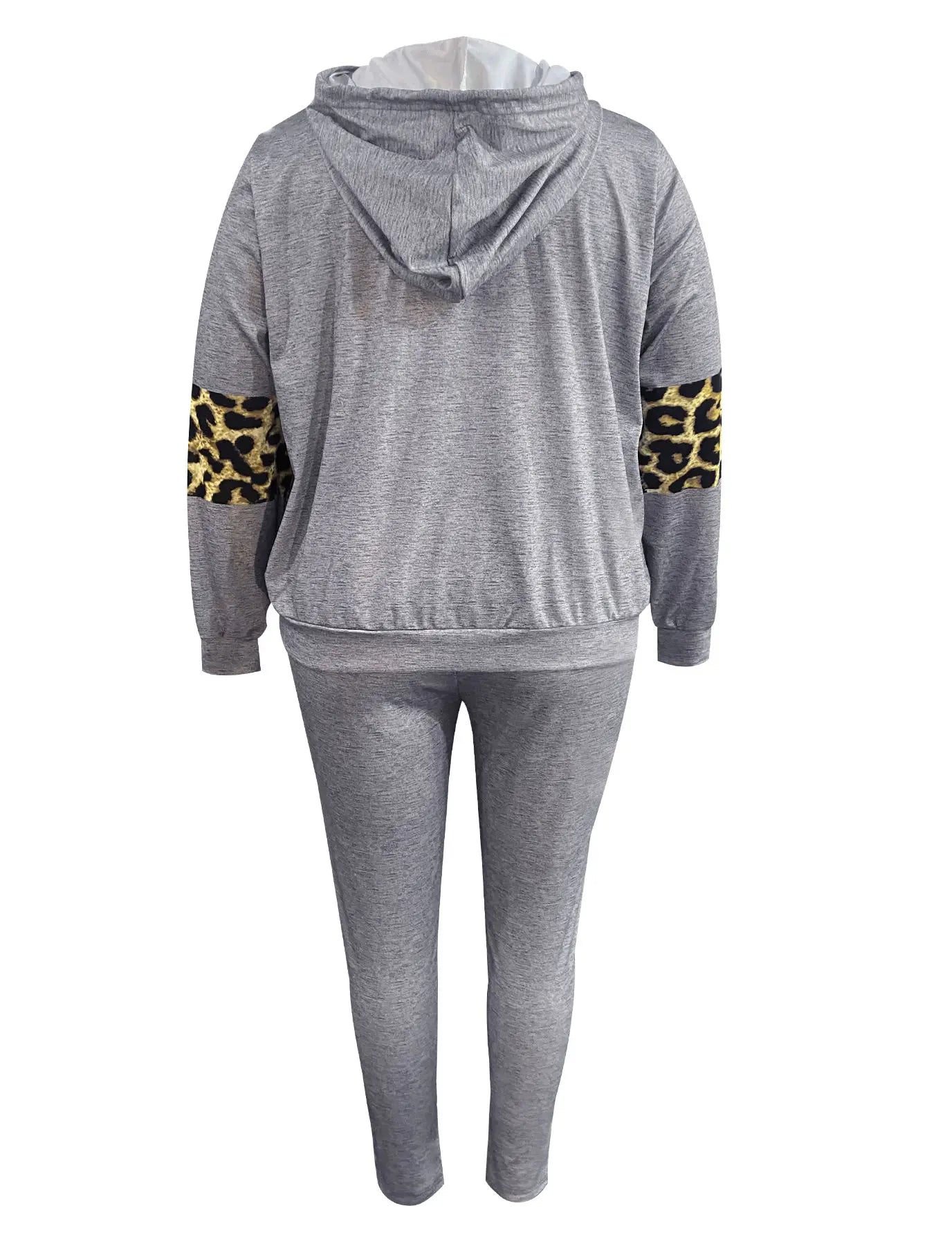 Plus Size women clothing Print Two-piece Pants Set Autumn winter long sleeve Hoodie & trousers set women's tracksuit set