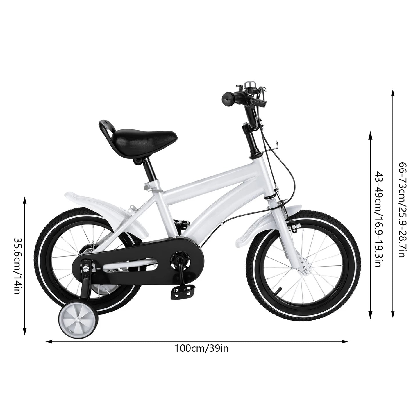 Famous Brown 14 Inch Children's Bike Suitable for 3, 4, 5, 6 year olds Carbon Steel Frame