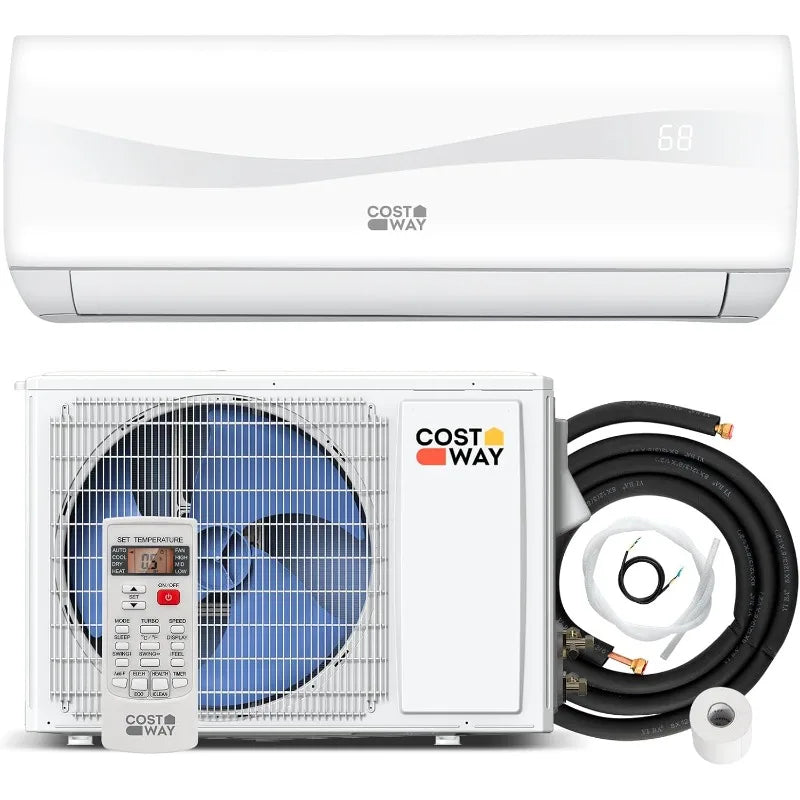 12000BTU Mini Split Air Conditioner & Heater,17 SEER2 208-230 Wall-Mounted Ductless AC Unit Cools Rooms up to 750 Sq. Ft