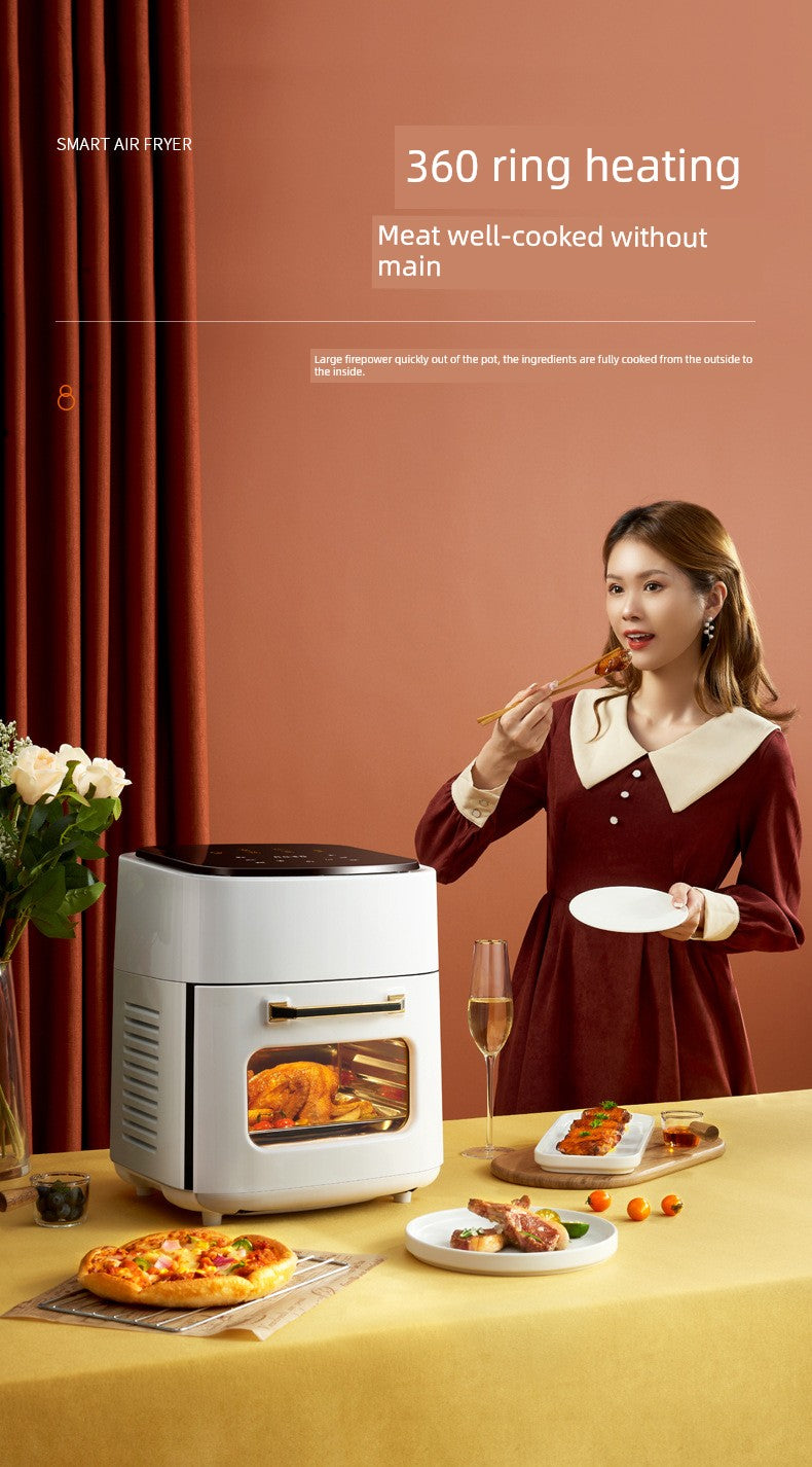 Famous Brown Air Fryer Large Capacity Taiwan 110V For Home Multifunctional Visual Automatic Oil and Gas Free Fryer