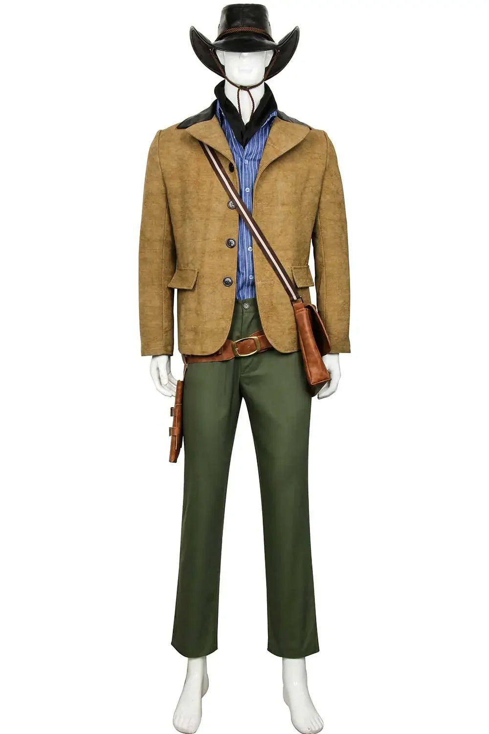 Famous Brown Takerlama Arthur Morgan Halloween Cowboy Cosplay Costume RDR2 Red Dead: RedemptionⅡ Men‘s Uniform Jacket Shirts Pants Hat