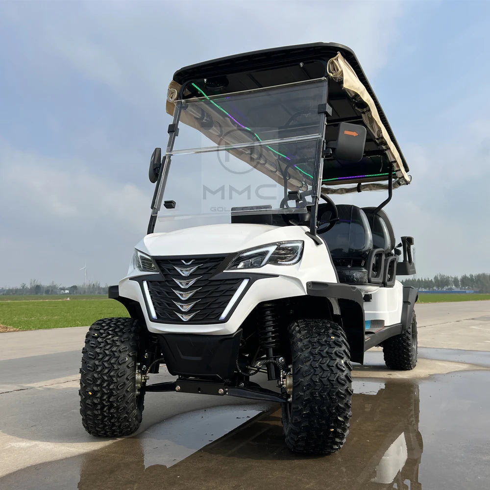 Famous Brown Factory Luxury Design Lifted 4 Seater Golf Carts 7500W 72V Lithium Battery Golf Car Utility Hunting Electric Golf Cart