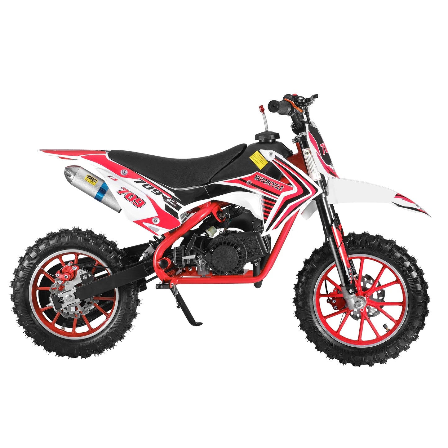 Famous Brown 49cc 2 Stroke Kids Dirt Bike, Gas Power Motocross, Off Road Mini Motorcycle, Pocket Motorbike with Front Rear Disc Brakes, Racin