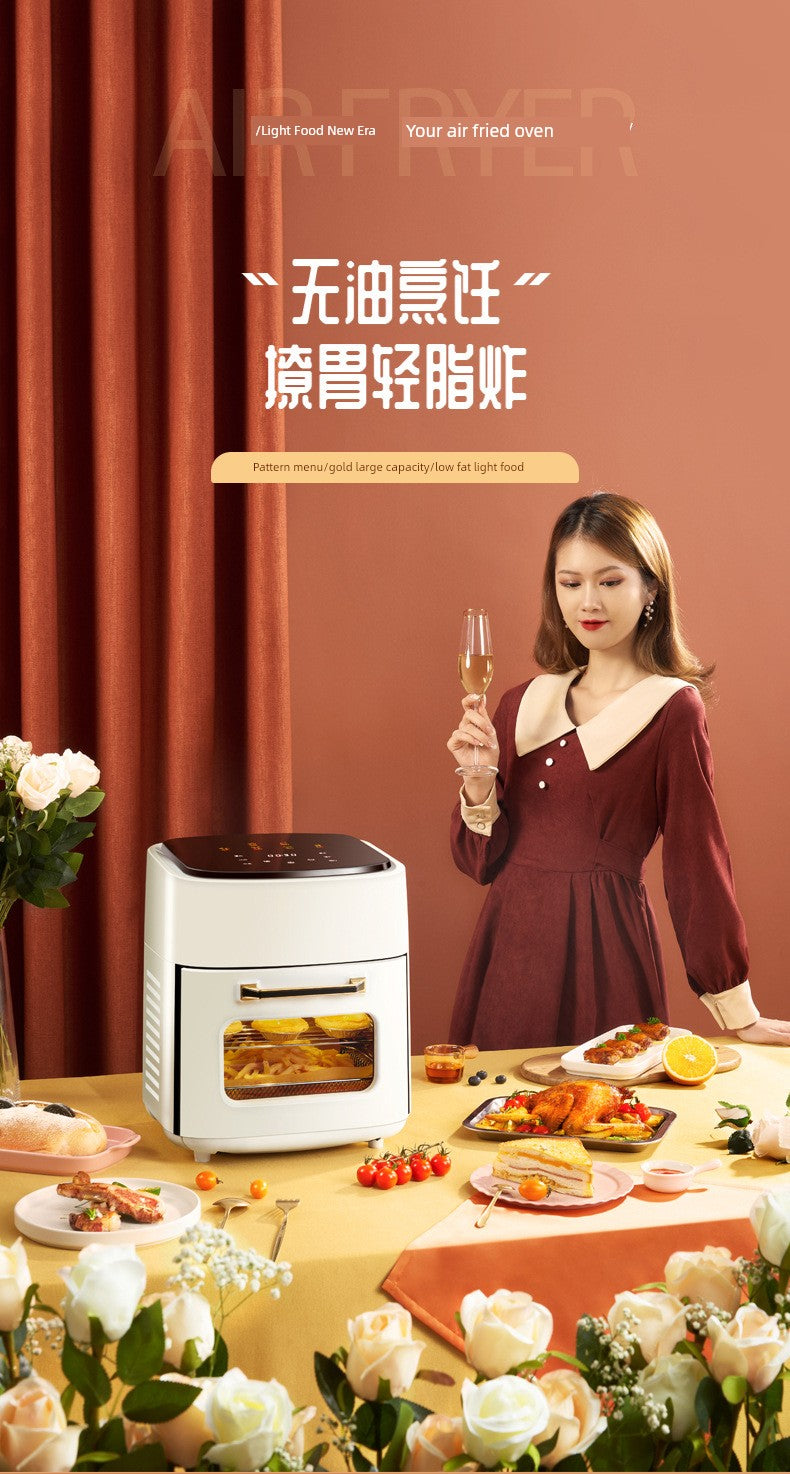 Famous Brown Air Fryer Large Capacity Taiwan 110V For Home Multifunctional Visual Automatic Oil and Gas Free Fryer