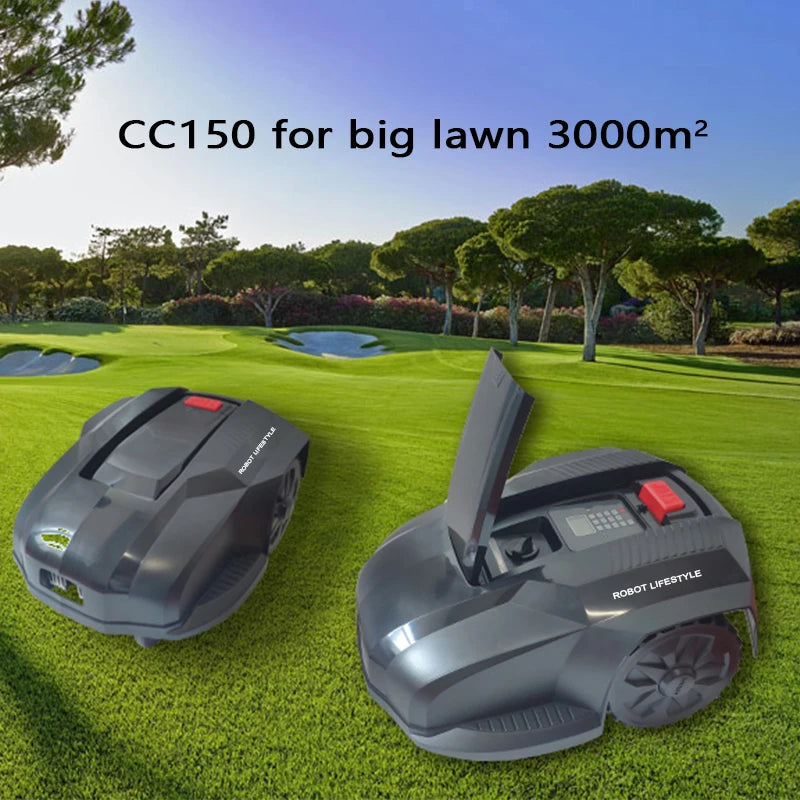 Robotic Lawn Mower YZ-4A for 1000m2 Grass, 2.2Ah Li-ion Battery Time Data Set System, Automatic Avoid-Obstacle, Water Proof IPX4