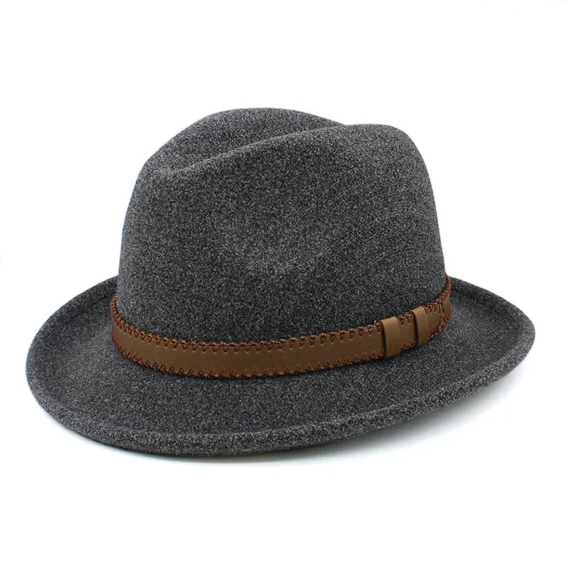 Men / Women Wool Blend Classical Retro Fedora Hats Trilby Jazz Sunhat Street Style Caps Party Travel Outdoor Size US 7 1/4 UK L