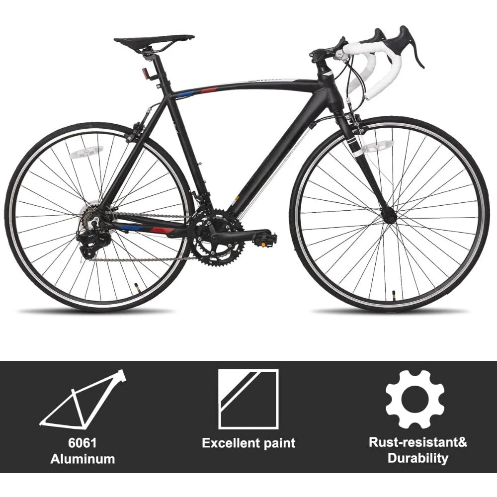 Famous Brown 700c Road Bike, 14 Speeds, Light Weight Aluminum Frame, Racing Bike City Commuting Road Bicycle for Men Women