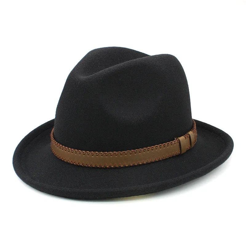 Men / Women Wool Blend Classical Retro Fedora Hats Trilby Jazz Sunhat Street Style Caps Party Travel Outdoor Size US 7 1/4 UK L