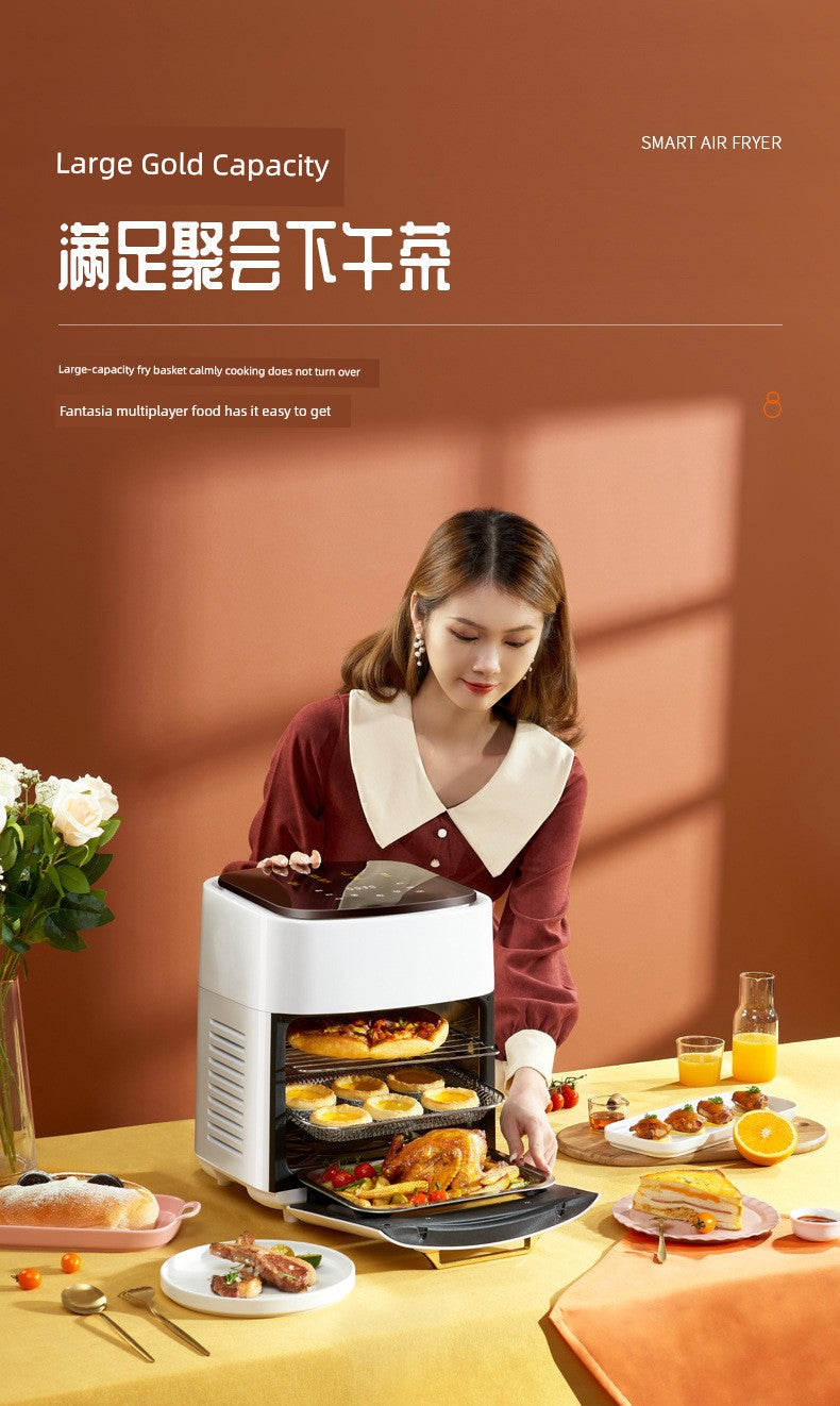 Famous Brown Air Fryer Large Capacity Taiwan 110V For Home Multifunctional Visual Automatic Oil and Gas Free Fryer