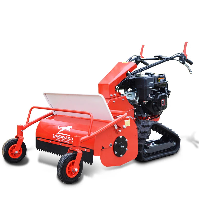 Walk-Behind Lawn Mower 9 HP Wheeled Lawnmower High Quality Rubber Crawler Grass Cutter Customized