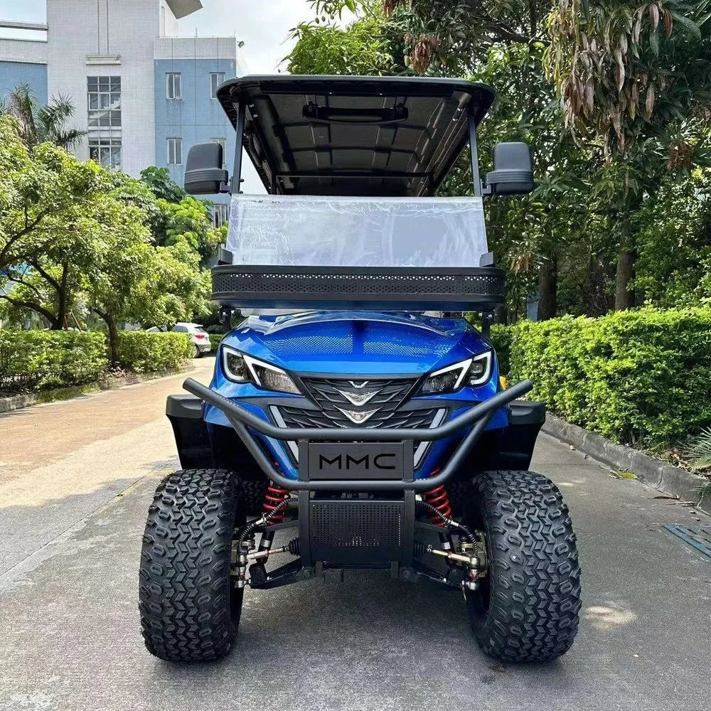 Famous Brown Factory Luxury Design Lifted 4 Seater Golf Carts 7500W 72V Lithium Battery Golf Car Utility Hunting Electric Golf Cart