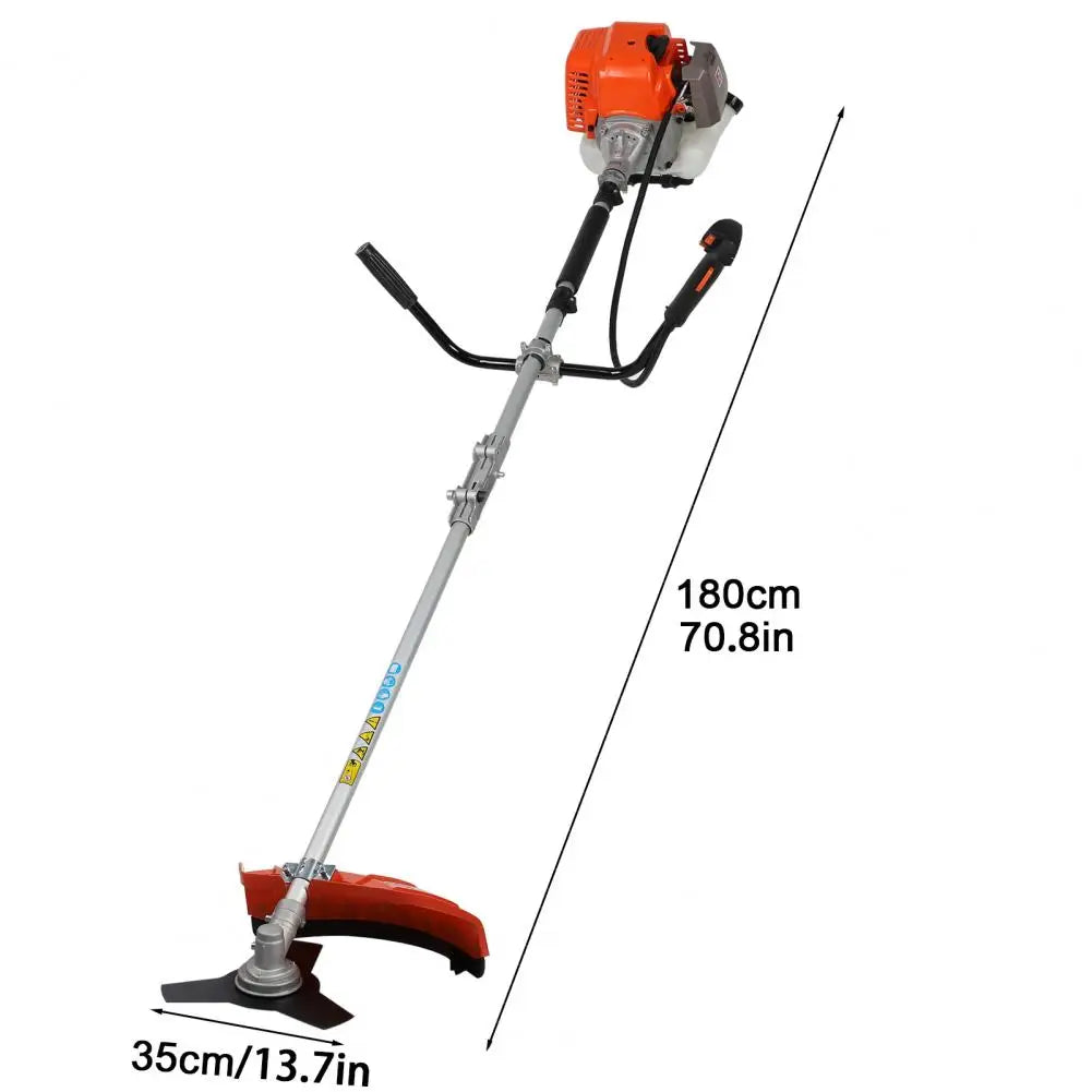 Gas String Trimmer, 52cc Weed Wacker Gas Powered, 2 in 1 Cordless Hedge Trimmer, 2-Stroke Brush Cutter, Handheld Weed Eater