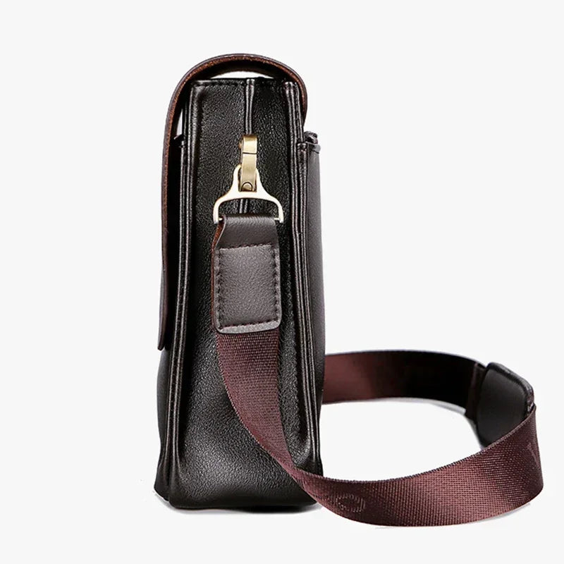 Famous Brown leisure business single shoulder bag Polo vertical bag man trend inclined shoulder bag