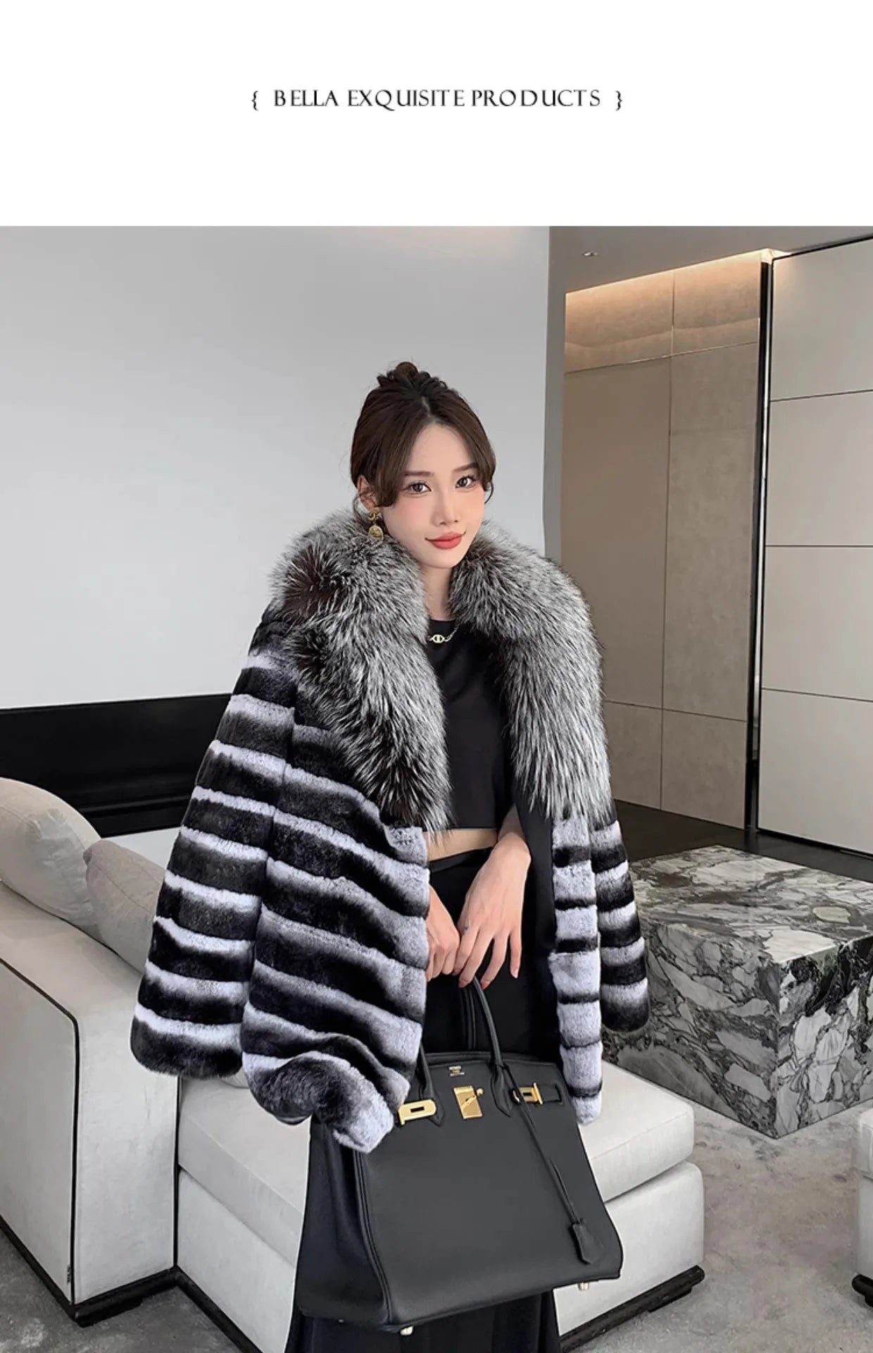 Large silver real fox fur collar winter leather collar shawl coat accessories down coat fur collar