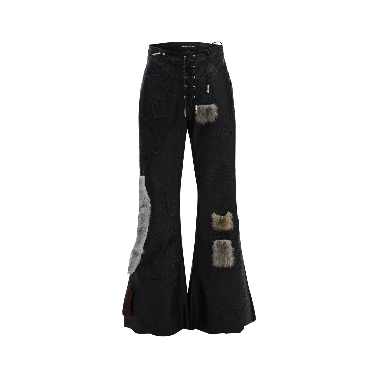 LUZHEN Personalized Trendy Patchwork Design Faux Leather Pants Original Punk Fashion Street High Slim Fit Men's Trousers LZ6992