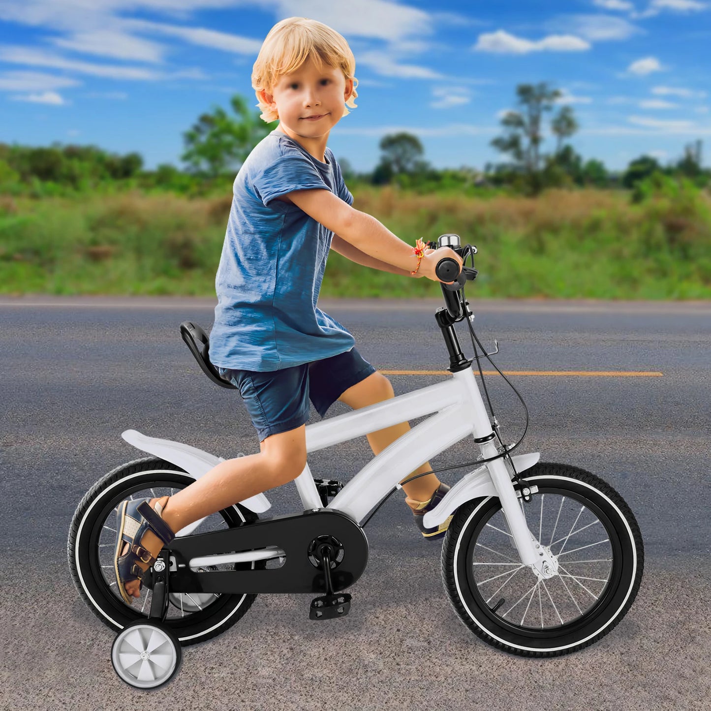 Famous Brown 14 Inch Children's Bike Suitable for 3, 4, 5, 6 year olds Carbon Steel Frame